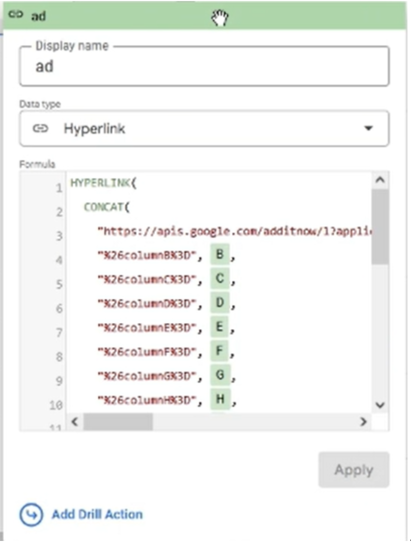 Depiction of the hyperlink
